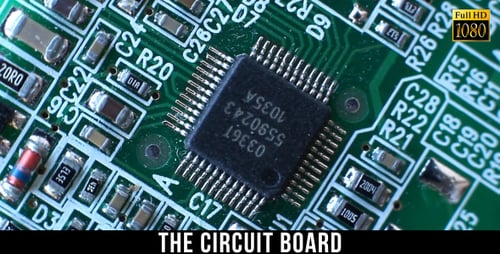 Close Up of Green Circuit Board