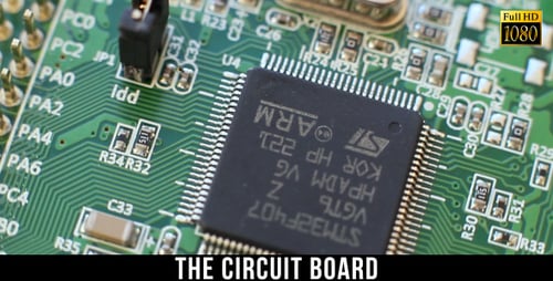 Close-Up View of a Modern Circuit Board