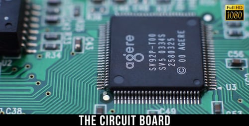 Close Up of Microchip on Circuit Board