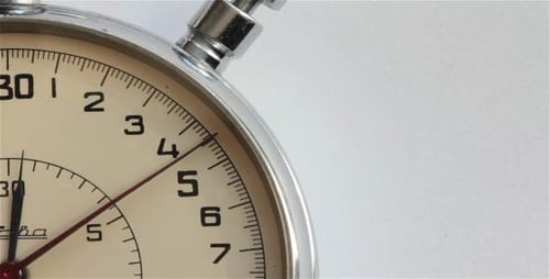 Analog Stopwatch Measures Passing Time with Precision
