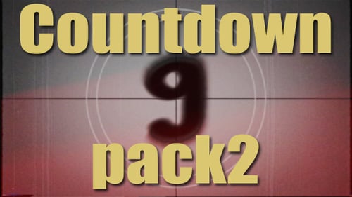 Retro Film Projector Countdown with Film Burn Effect