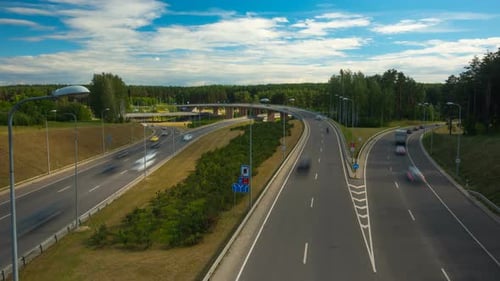 Evening traffic on the highway