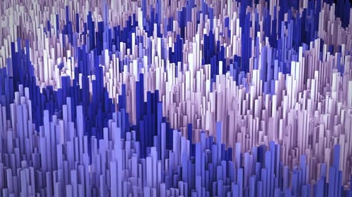 Abstract Pulsating Bars in Blue and Purple