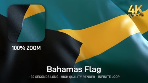 Realistic Waving Jamaican Flag Background Loop