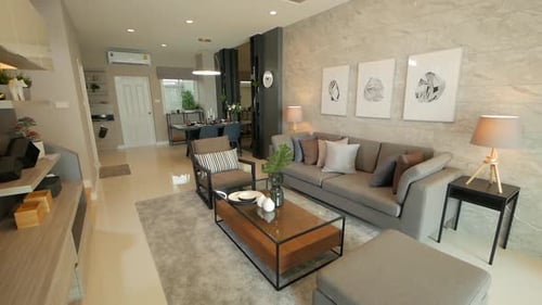 Interior Living Space with Contemporary Home Design