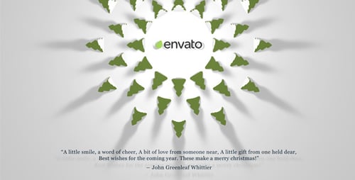 Clean Geometric Christmas Intro with Holiday Text