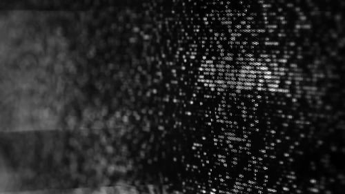 Abstract Black and White Flickering Static Noise