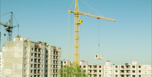 Construction Of A Building From Blocks