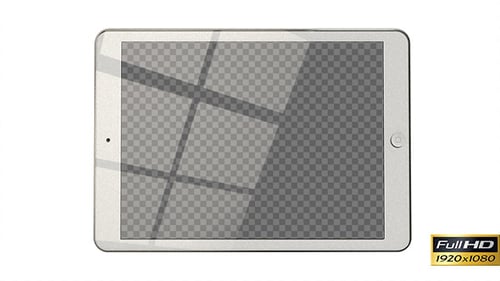 3D Tablet Mockup Animation with Screen Placeholder