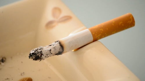 Burning cigarette