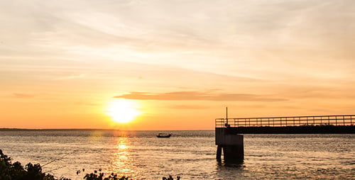 Coucher de soleil sur