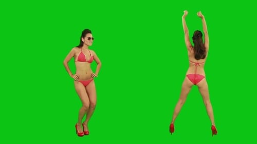 Bikini Dance on Green Screen