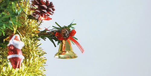 Festive Christmas Tree with Ornaments and Decorations