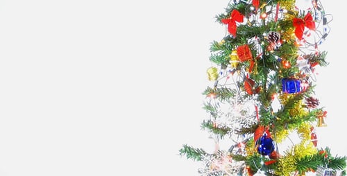 Decorated Christmas Tree with Festive Ornaments