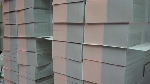 Large Paper Stacks in Warehouse Setting