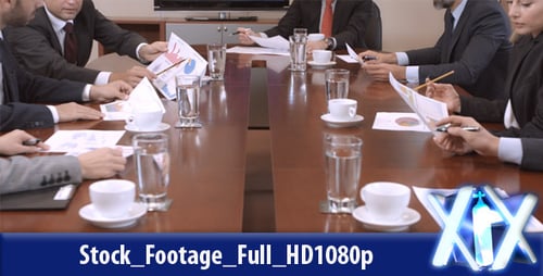 Business Team Meeting at Conference Table