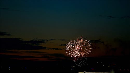 Feuerwerk am Abend