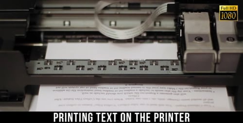 Inkjet Printer Printing Document Quickly
