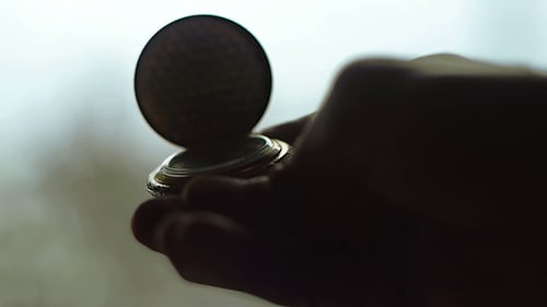 Hand Opening and Closing Silver Pill Box