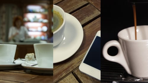 Eine Reihe von Dateien zum Thema Kaffeepausen