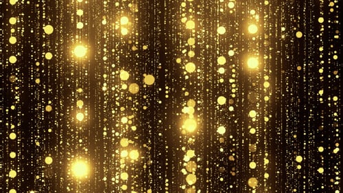 Golden Glitter Particle Rain Background Loop