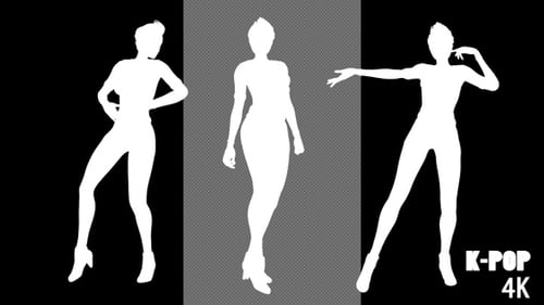 Silhouette K-Pop Danseuse 4K