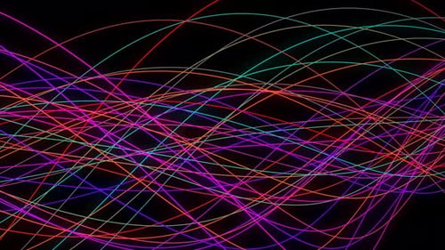 Abstract Colorful Wavy Glowing Lines Background Animation