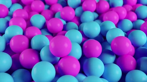 Pile of Blue and Purple Spheres