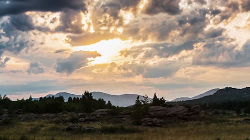 Glare of the Sun Through the Clouds