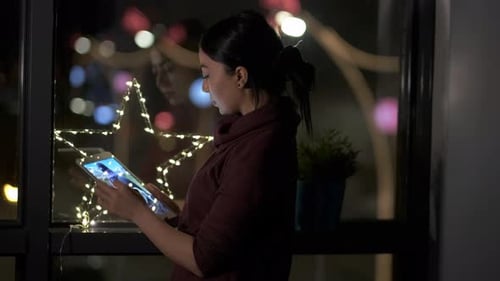 Woman Using Tablet
