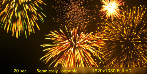 Colorful Festive Fireworks Display Background Loop