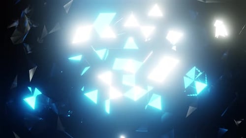 Blue Mirror Equalizer For Music Show Vj Loop 4K