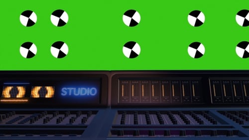 Aufnahmestudio-Mixer mit einem Greenscreen 3