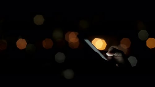 Use Smartphone In City Night