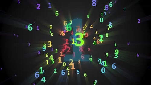 Vibrant Digital Characters Bursting Motion Background