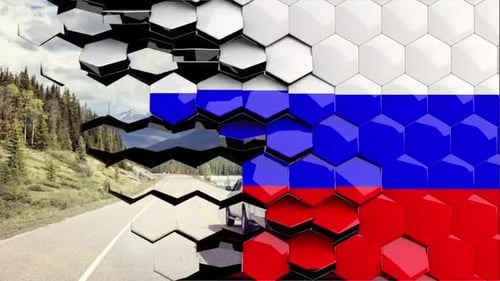 3D Hexagonal Tile Transition Reveal