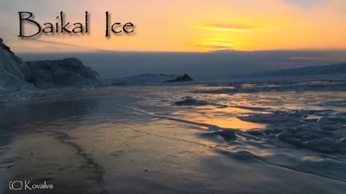 Sunset On Winter Lake