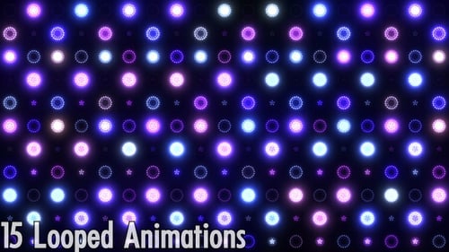 Dynamic Geometric Light Wall Video Loop Background