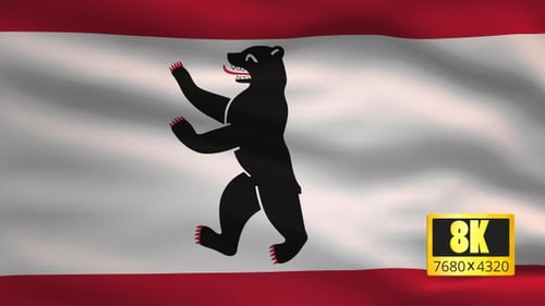 Waving Berlin Flag Loop Animation