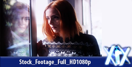 Pensive Woman Gazing Out Window Reflection