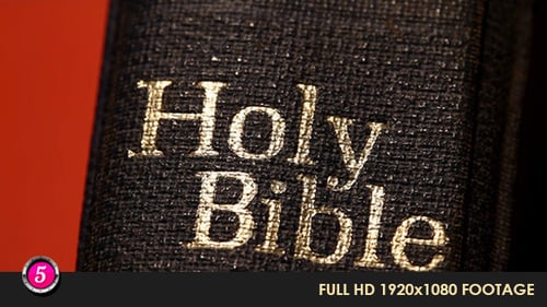 Close Up of Holy Bible Cover
