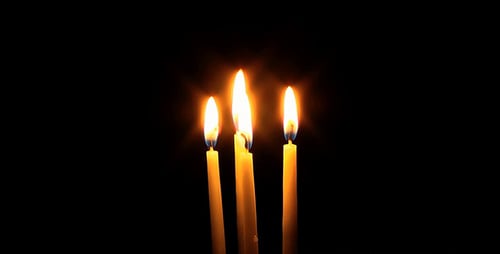 Three Candles Burning Brightly in the Darkness