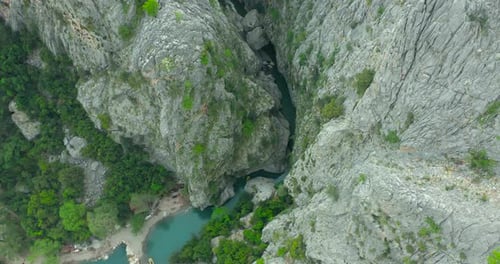 Luftaufnahme des epischen Goynuk Canyons in Kemer, Türkei