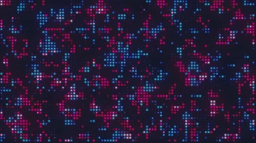 Animated Digital Grid with Pulsating Dots Background Loop