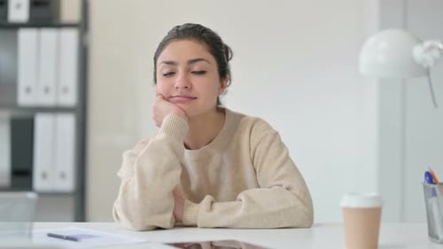 Indian Woman Taking Nap at Home