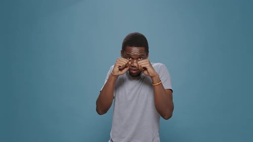 Young Adult Man Boxing and Dodging Punches