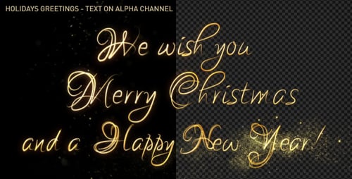 Sparkling Calligraphic Holiday Greetings Animation Pack