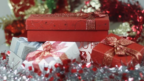 Beautiful Christmas Presents with Festive Decorations