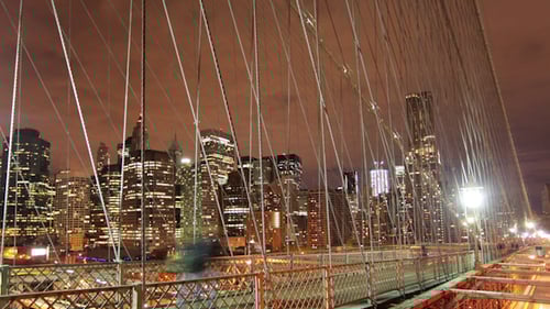 Brooklyn Brige Night Manhattan