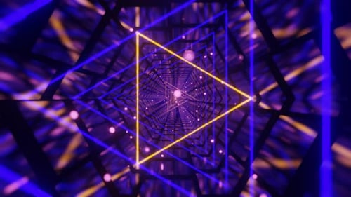 Tunnel triangulaire au néon